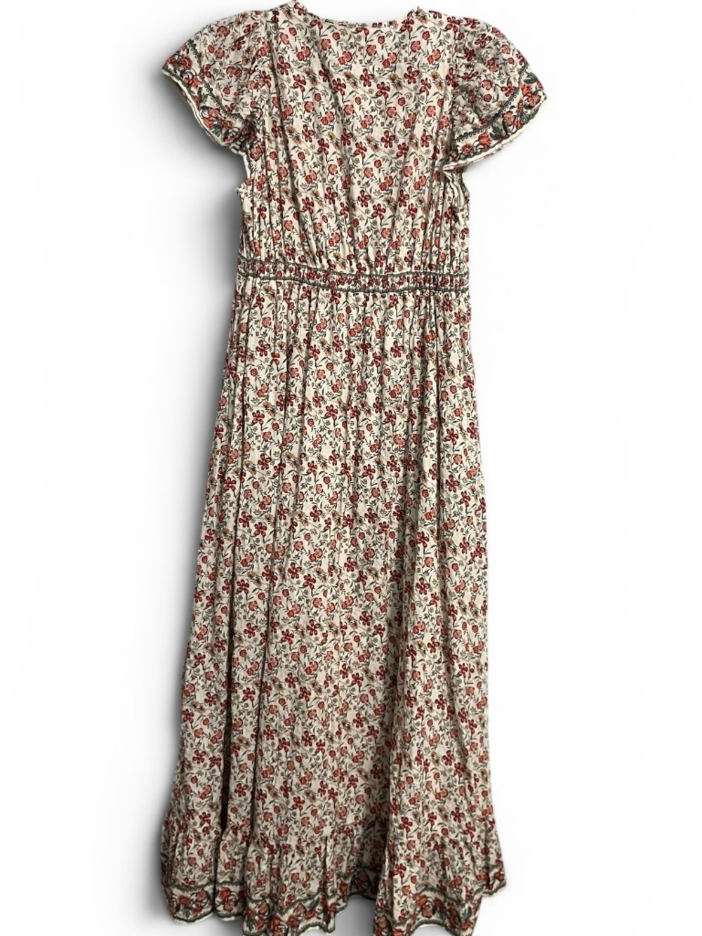 Max Studio London Floral Boho Prairie Maxi Dress Cottagecore XS - Picture 7 of 7